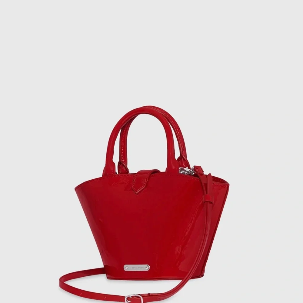Rebecca Minkoff NWT Megan Micro Fan Tote Bag - Picture 3 of 6